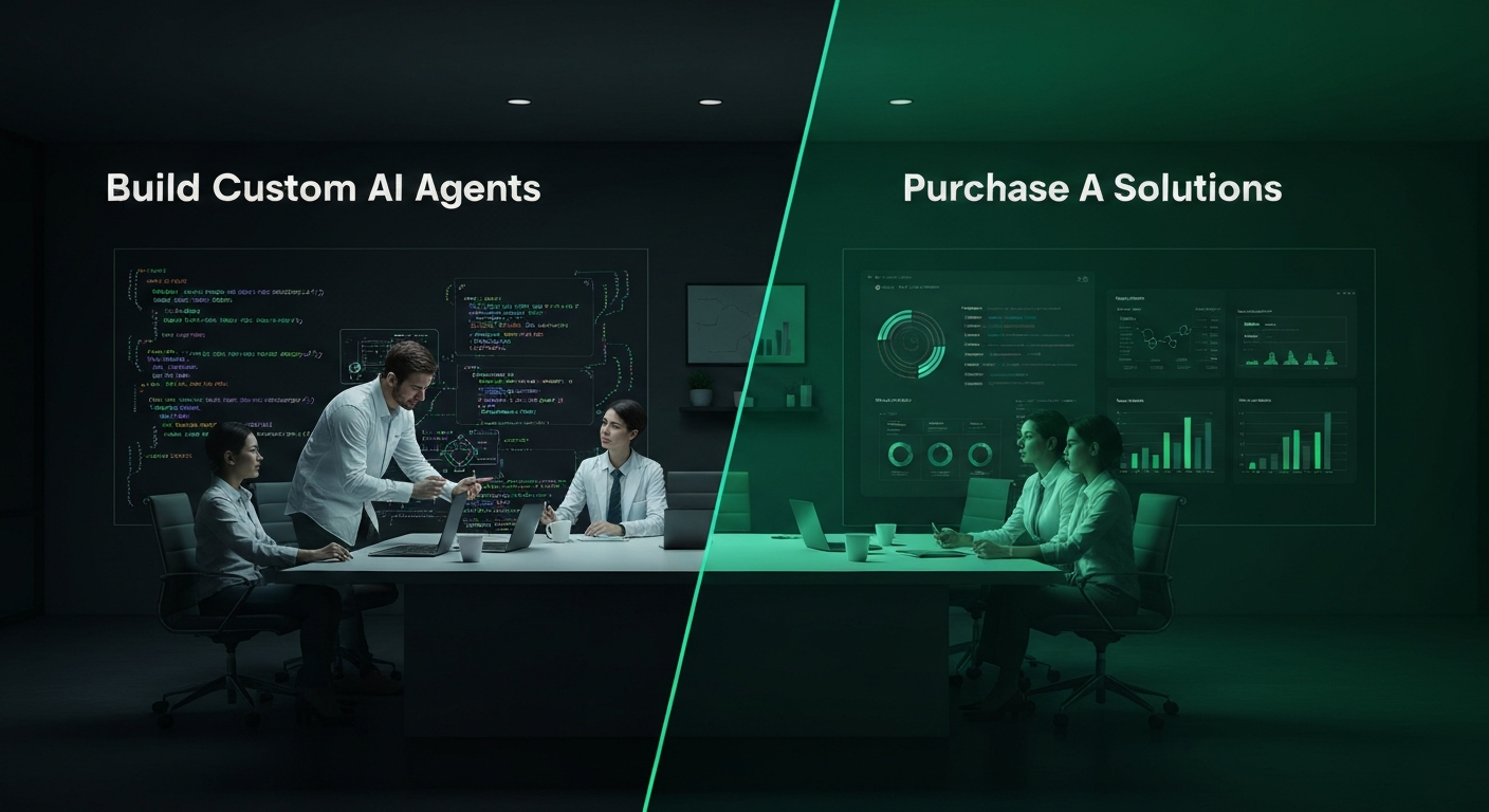 Build vs Buy decision matrix for enterprise AI agents — weighing custom development against vendor platforms