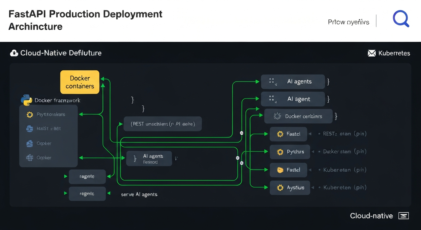 FastAPI serving AI agent requests with streaming responses and Kubernetes deployment
