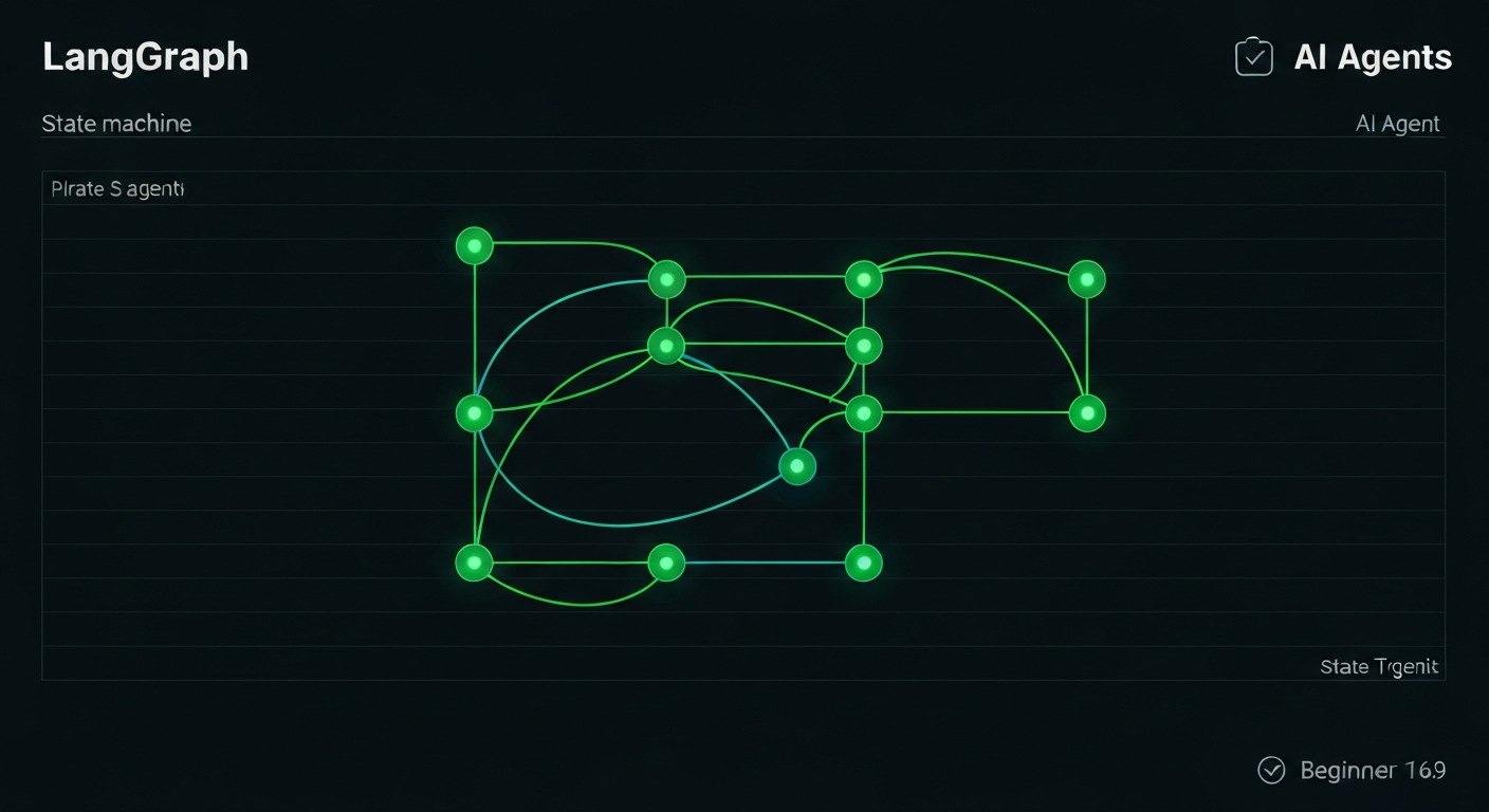 LangGraph StateGraph diagram showing nodes connected by conditional edges with shared state flowing between them