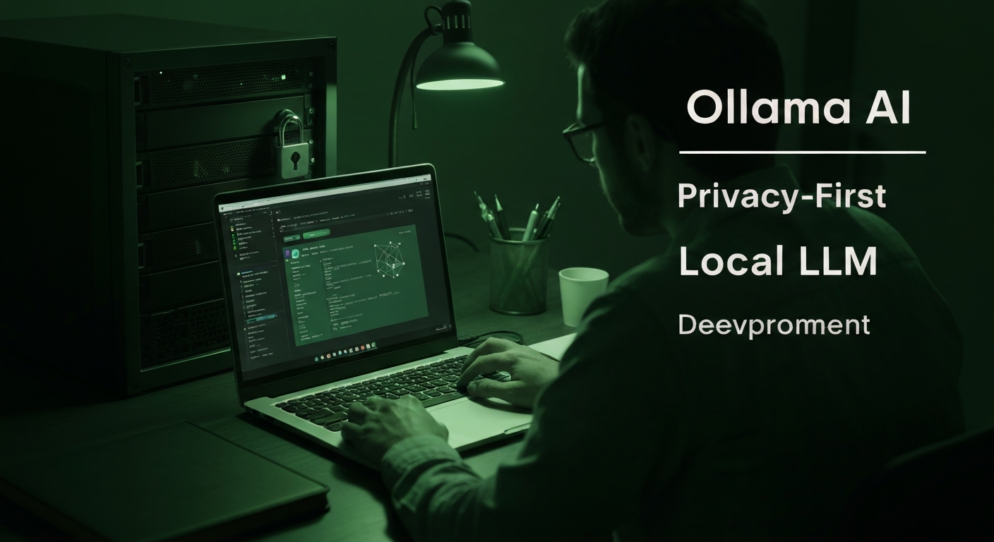 Ollama running Llama 3 locally on a developer laptop — no cloud API, no data leaving the machine